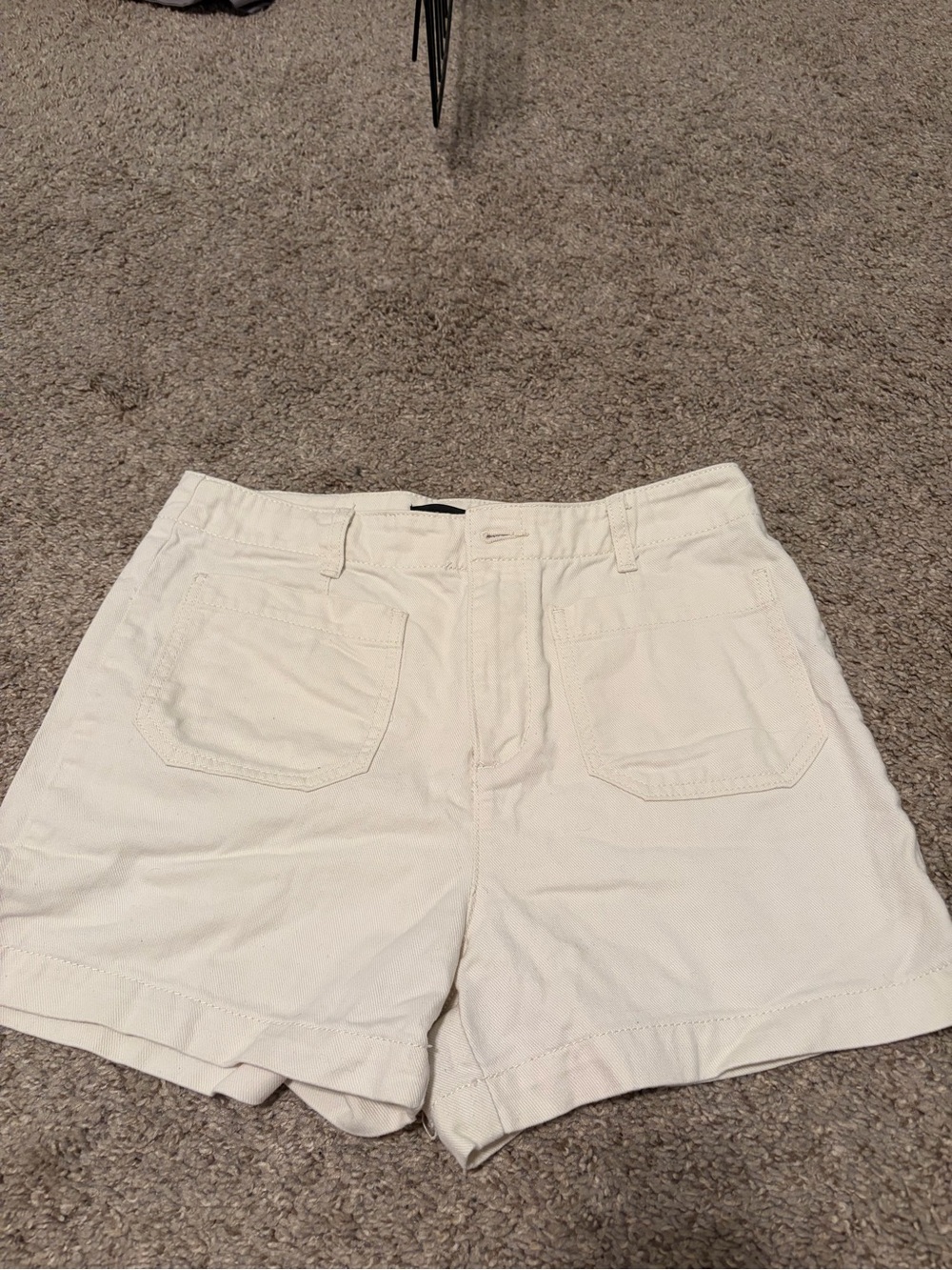 Sanctuary Cream High-Rise Denim Shorts Size 27
